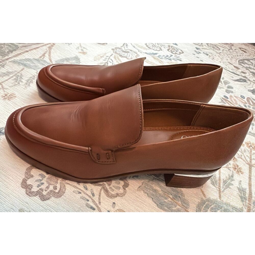 Franco Sarto Women’s Newbocca Loafer Cognac Leather Size 7.5 M - Picture 4 of 8
